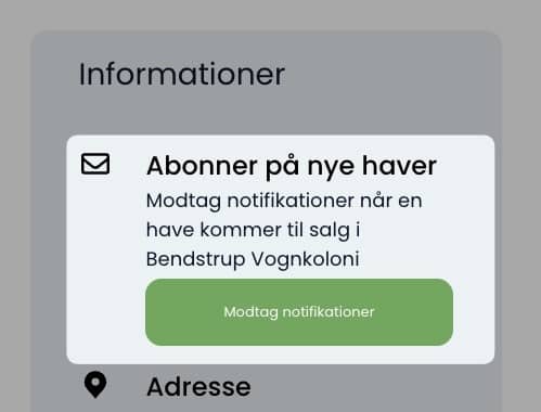 Medlemskab til Haveforeningsnotifikationer